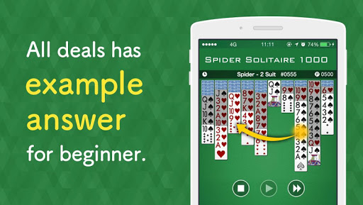 Spider 1000 - Solitaire Game  Screenshot 4