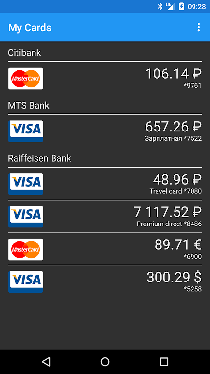 My Credit Cards  Screenshot 1