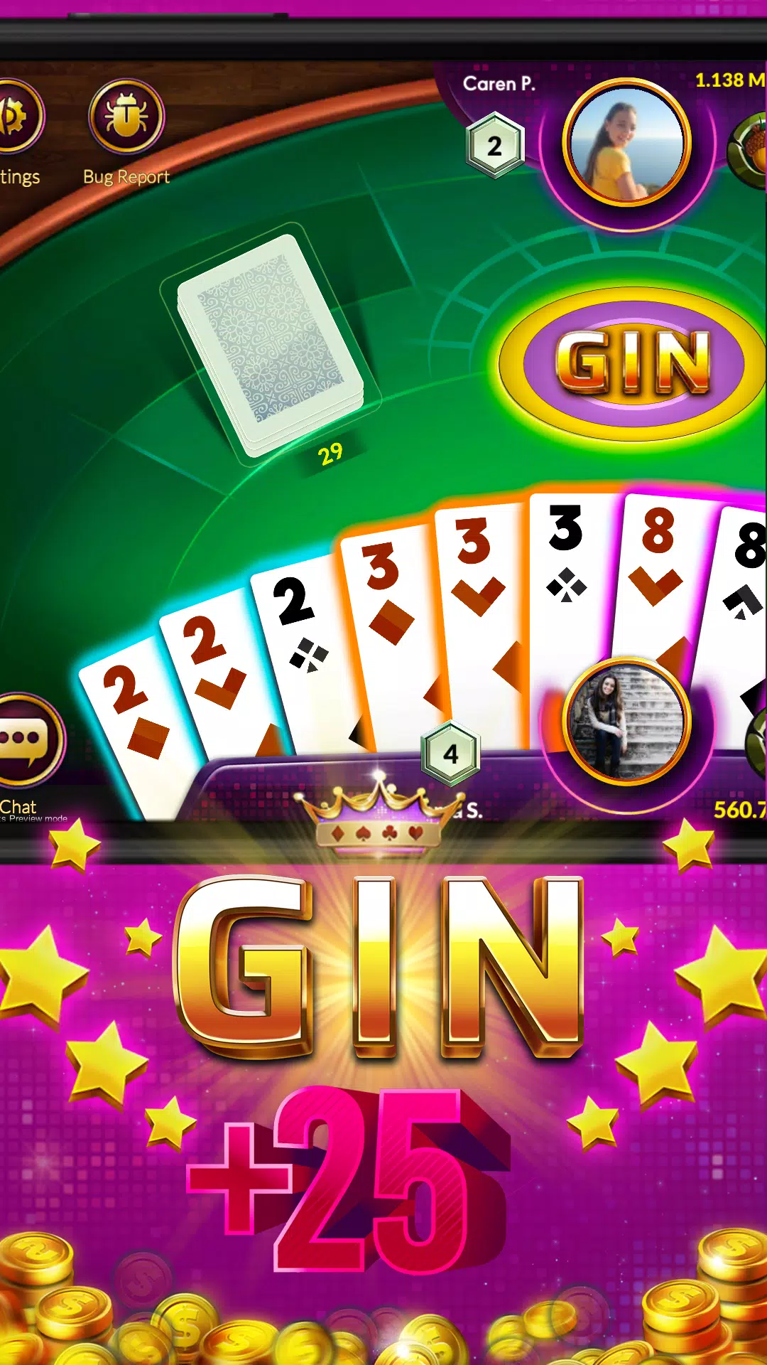 Gin Rummy - Online  Screenshot 2