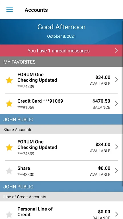 FORUM Credit Union CU Online  Screenshot 4