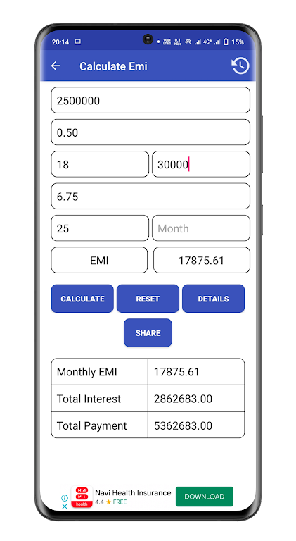 EMI Calculator - Loan & Bankin  Screenshot 4