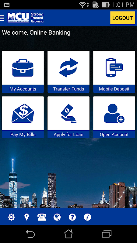 NYMCU Mobile Banking  Screenshot 1