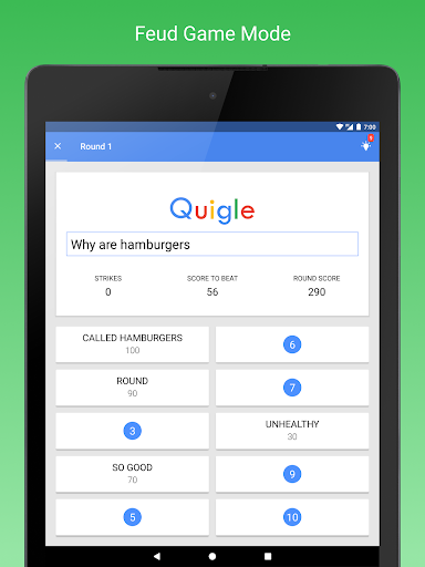 Quigle - Google Feud + Quiz  Screenshot 1