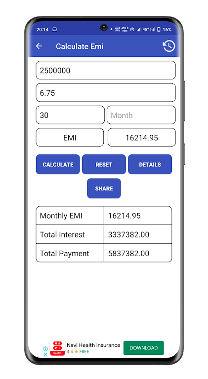 EMI Calculator - Loan & Bankin  Screenshot 2