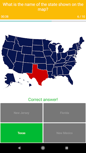 US Map Quiz - 50 States Quiz - US States Quiz  Screenshot 3