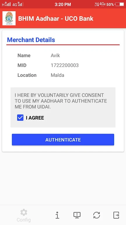 BHIM AADHAAR - UCO BANK  Screenshot 2