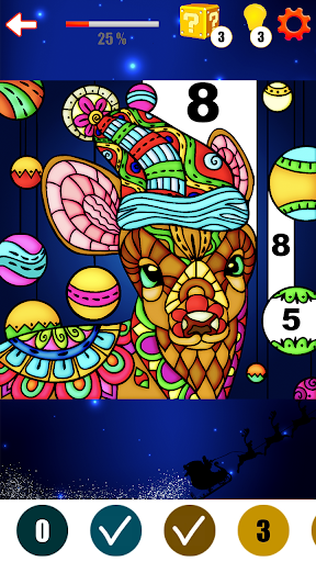 Coloring Book Christmas Color By Number Color Flow  Screenshot 2