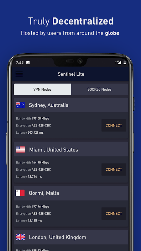 Sentinel Free VPN  Screenshot 1