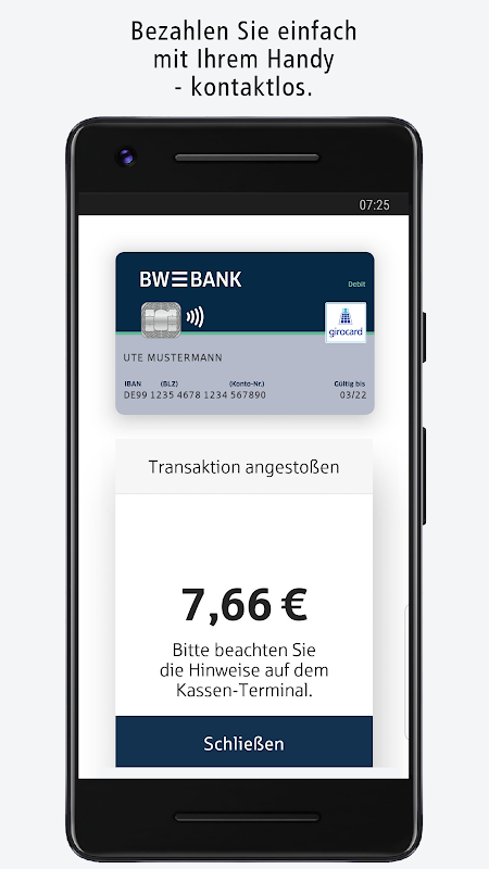 BW-BankCard pay - Mobiles Bezahlen mit der BW-Bank  Screenshot 2