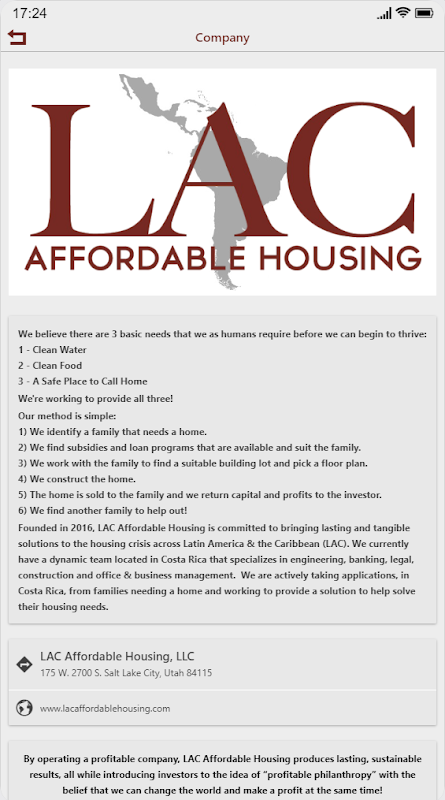 LAC Affordable Housing  Screenshot 1