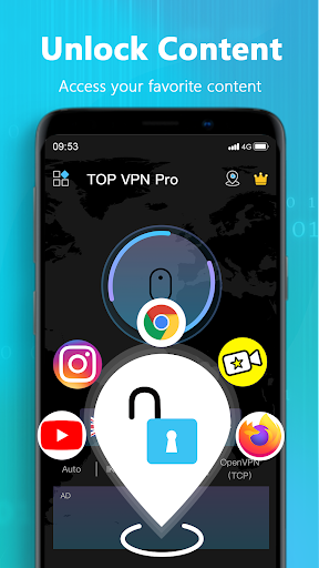 Top VPN Pro - Fast, Secure & Free Unlimited Proxy  Screenshot 3