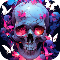 Dark Skeleton Color by number APK