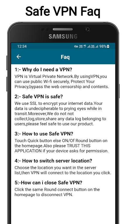 Safe VPN : Secure Proxy  Screenshot 3