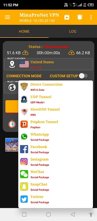 MinaProNet - AIO Tunnel VPN  Screenshot 2