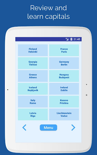Capitals of the countries - Quiz  Screenshot 1