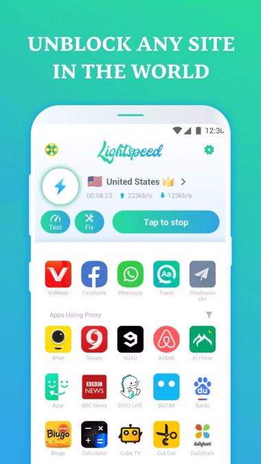 Lightspeed VPN - Fast Speed VPN & Free  Screenshot 2