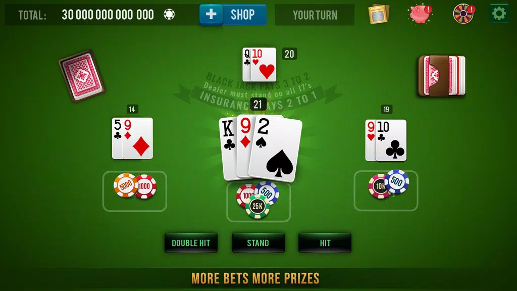 BLACKJACK 21 - 21 Card Game  Screenshot 2