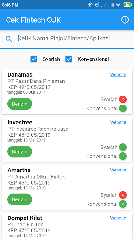 Cek Fintech Pinjol OJK  Screenshot 1