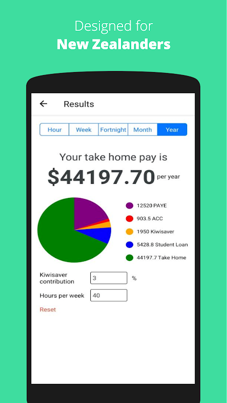 NZ Tax Calculator - New Zealand Income Tax PAYE  Screenshot 2