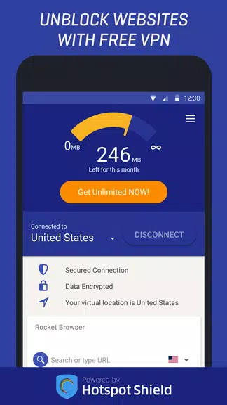 Rocket VPN Free – Internet Fre  Screenshot 1