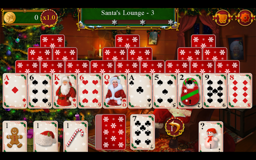 Santa's Christmas Solitaire TriPeaks  Screenshot 1