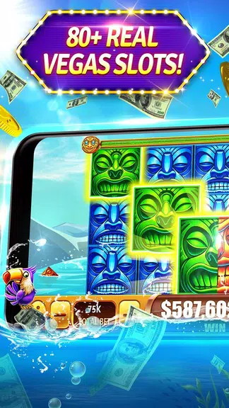 Slots - Tiki Riches Hot Vegas Slot Machines Online  Screenshot 1