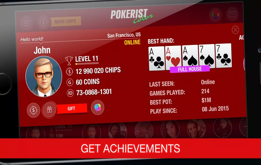 Texas Casino Card Games Poker Online  Screenshot 2