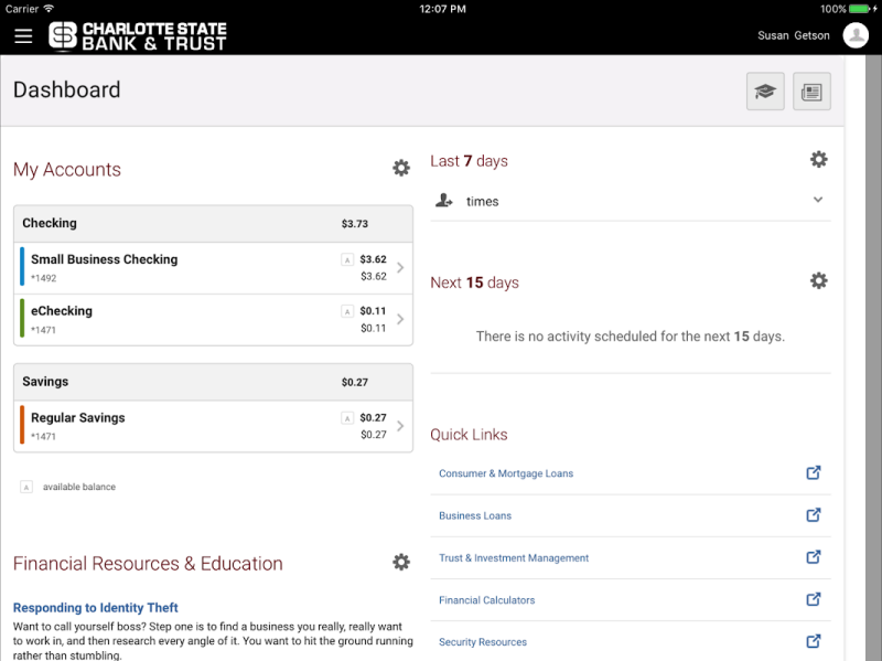 Charlotte State Bank & Trust Mobile  Screenshot 3