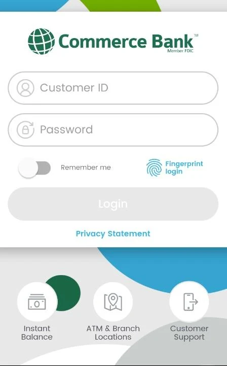 Commerce Bank for Android  Screenshot 1
