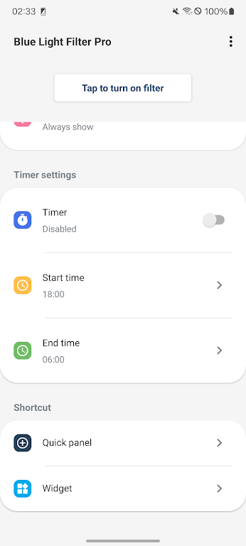 Blue Light Filter Pro Mod  Screenshot 2