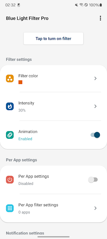 Blue Light Filter Pro Mod  Screenshot 1