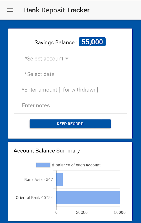 Bank Deposit Tracker  Screenshot 1