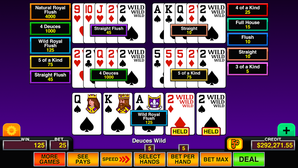 Video Poker Multi Hand Casino  Screenshot 2