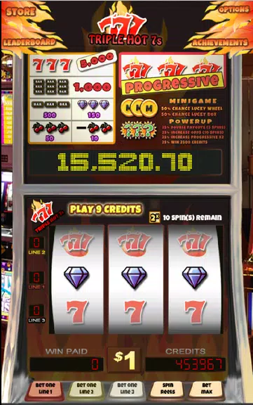 Triple Hot 7s Slot Machine  Screenshot 1