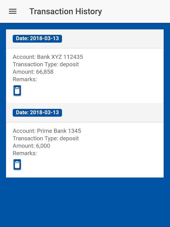 Bank Deposit Tracker  Screenshot 2