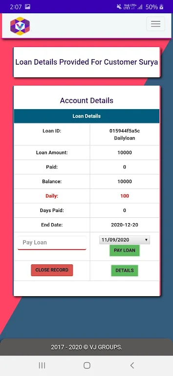 Daily weekly Cash Collections  Screenshot 1