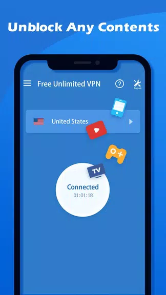 Free Unlimited VPN - Fast Security VPN  Screenshot 2