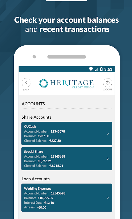 Heritage Credit Union  Screenshot 2