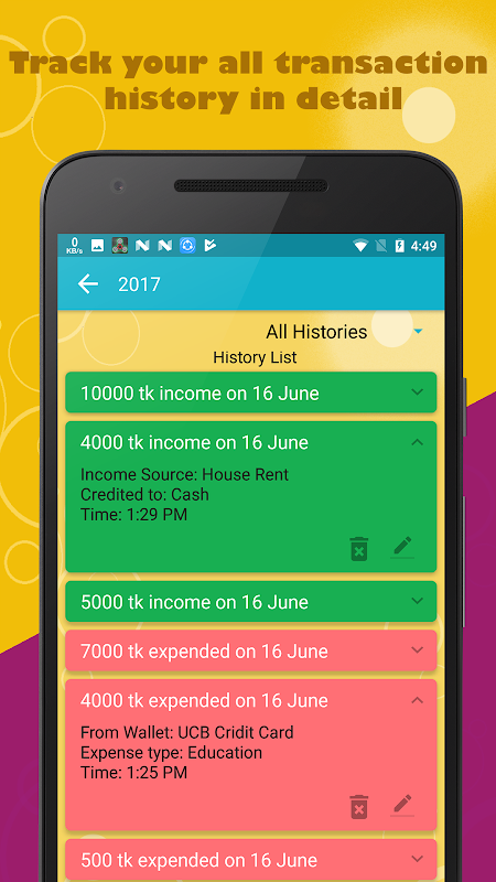 টাকা - আয় ব্যয় হিসাব, Taka Income Expense Manager  Screenshot 4