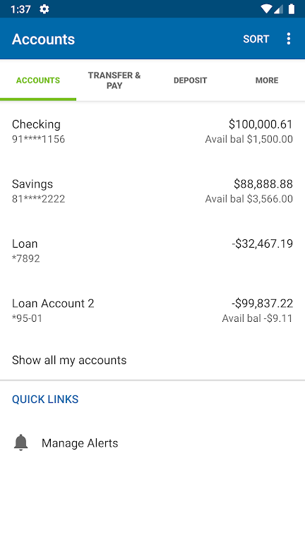 HomeTrust Mobile Banking  Screenshot 3