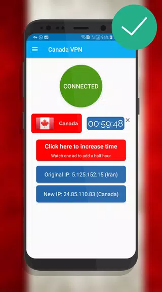 Canada VPN  - Unlimited , Free  Screenshot 1