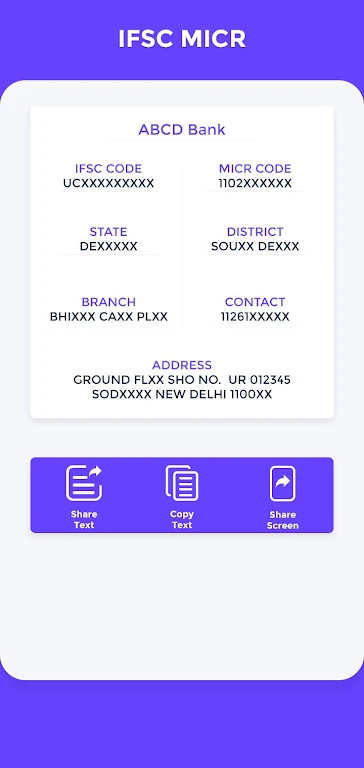 Indian IFSC/MICR All BANK  Screenshot 3