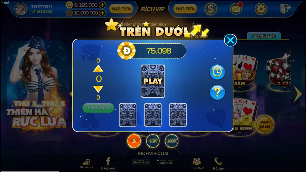 RICHVIP.COM - CỔNG GAME DÂN GIAN TRẢ THƯỞNG  Screenshot 2