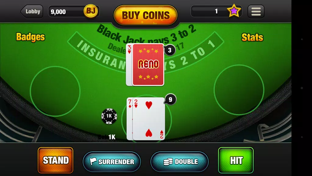 Free Blackjack Online Game  Screenshot 1