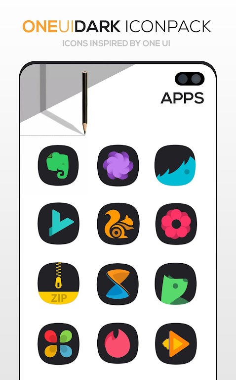 ONE UI DARK Icon Pack Mod  Screenshot 3