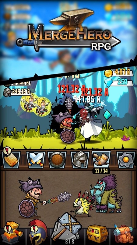 Idle games: RPG Merge hero  Screenshot 1