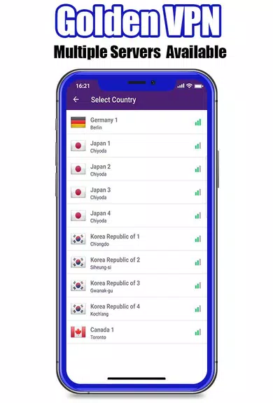 Golden VPN | Free & Secure & Fast VPN Service  Screenshot 3