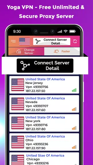 Yoga VPN - Free Unlimited And Secure Proxy  Screenshot 1