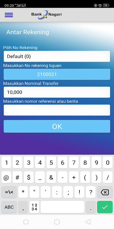 Nagari SMS Banking  Screenshot 1