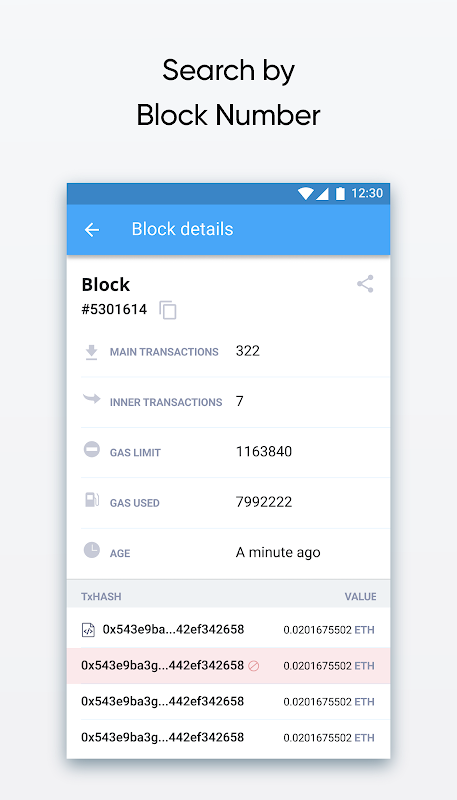 Blockchain explorer for Ethereum : BANKEX Scan  Screenshot 3